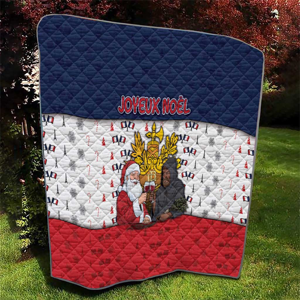 France Christmas Quilt Pere Noel And Pere Fouettard - Wonder Print Shop