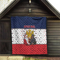 France Christmas Quilt Pere Noel And Pere Fouettard - Wonder Print Shop