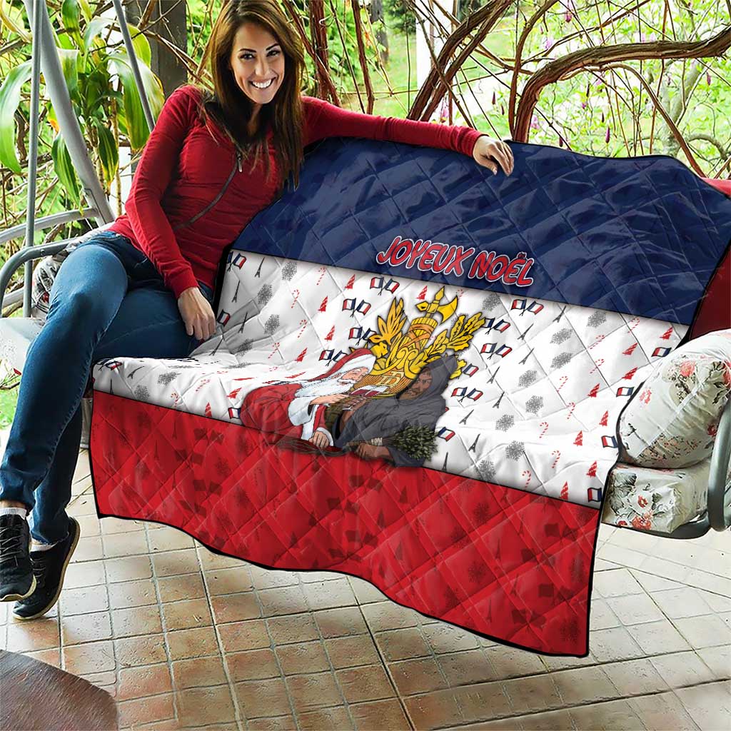 France Christmas Quilt Pere Noel And Pere Fouettard - Wonder Print Shop