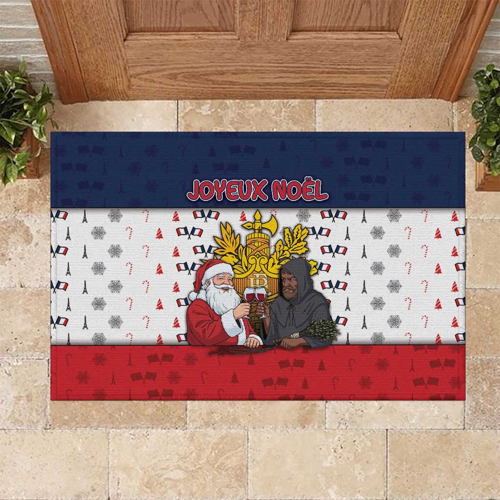 France Christmas Rubber Doormat Pere Noel And Pere Fouettard - Wonder Print Shop