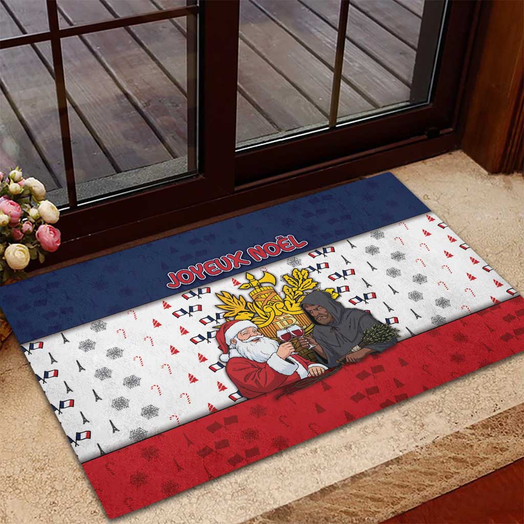 France Christmas Rubber Doormat Pere Noel And Pere Fouettard - Wonder Print Shop