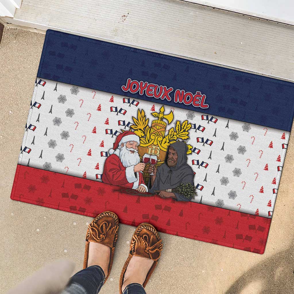 France Christmas Rubber Doormat Pere Noel And Pere Fouettard - Wonder Print Shop