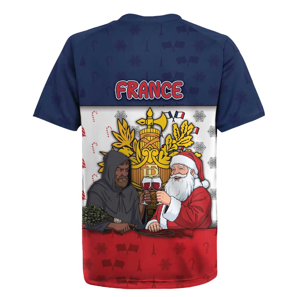 France Christmas Rugby Jersey Pere Noel And Pere Fouettard - Wonder Print Shop