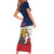 France Christmas Short Sleeve Bodycon Dress Pere Noel And Pere Fouettard - Wonder Print Shop