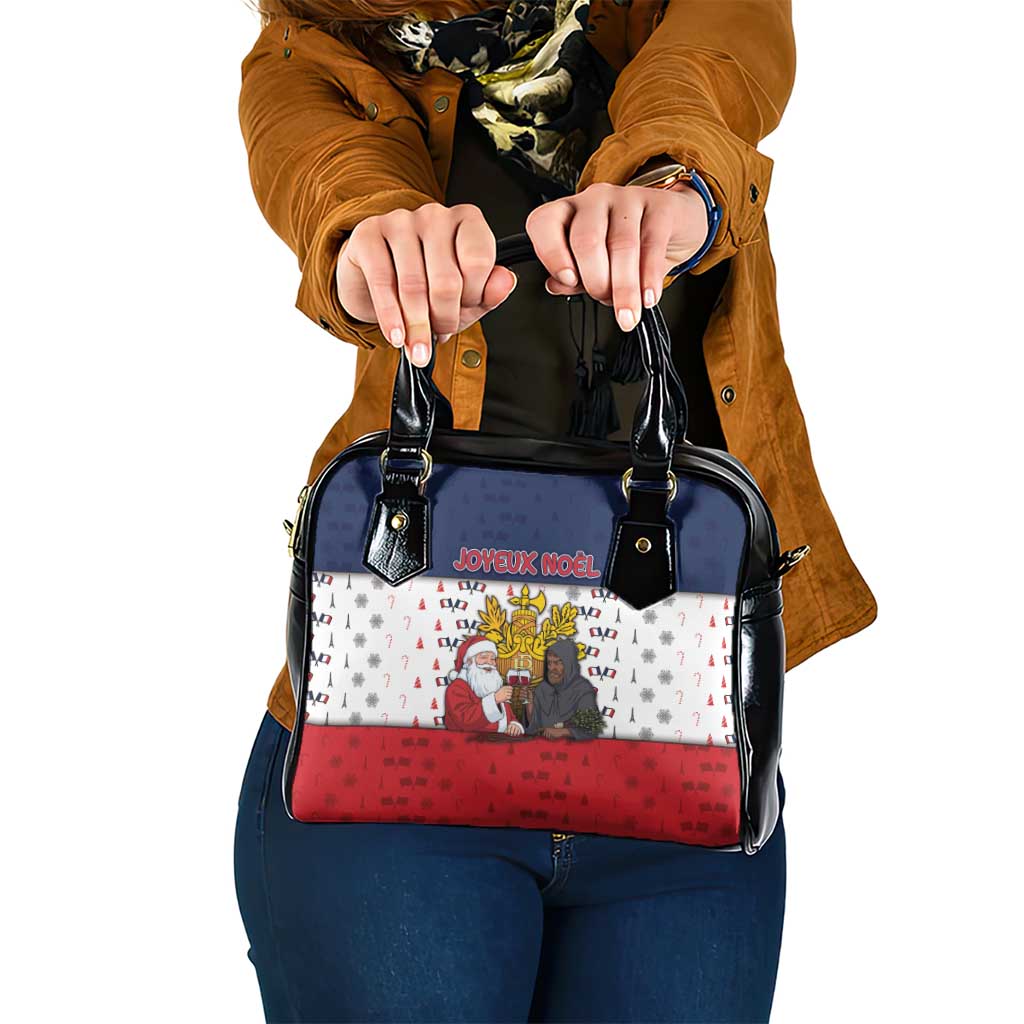 France Christmas Shoulder Handbag Pere Noel And Pere Fouettard - Wonder Print Shop