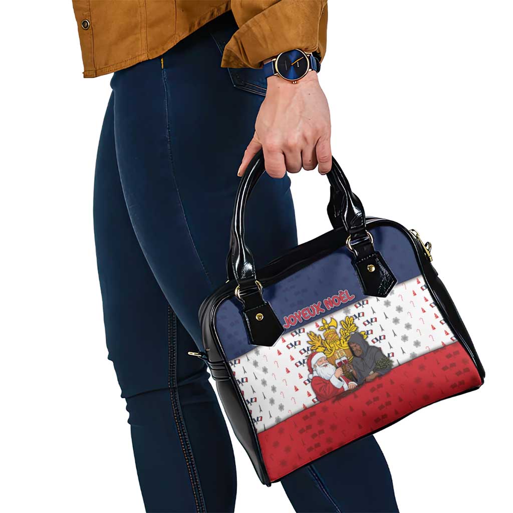 France Christmas Shoulder Handbag Pere Noel And Pere Fouettard - Wonder Print Shop