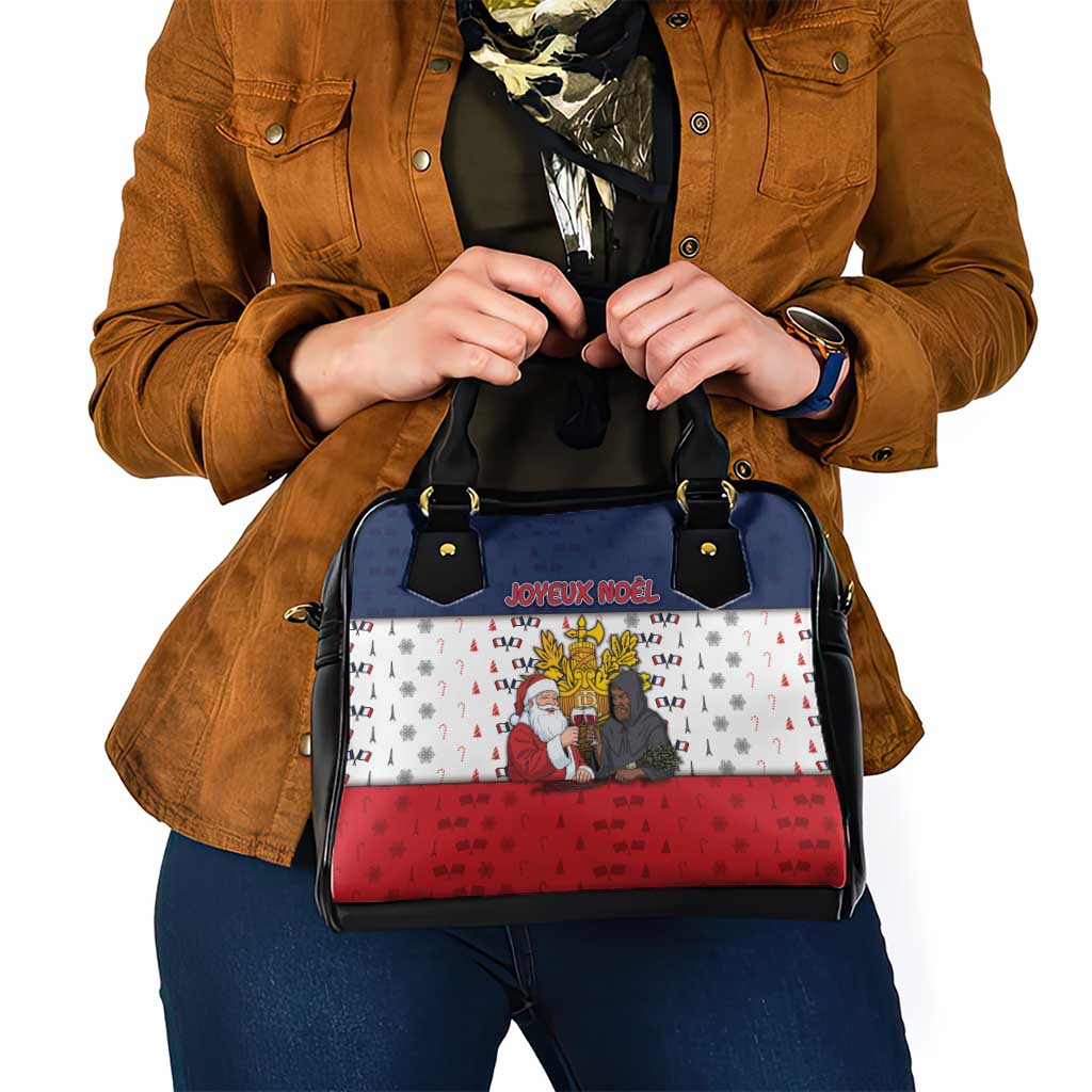 France Christmas Shoulder Handbag Pere Noel And Pere Fouettard - Wonder Print Shop