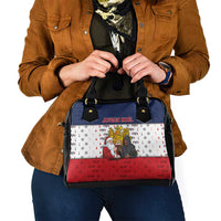 France Christmas Shoulder Handbag Pere Noel And Pere Fouettard - Wonder Print Shop