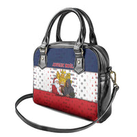 France Christmas Shoulder Handbag Pere Noel And Pere Fouettard - Wonder Print Shop