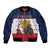 France Christmas Sleeve Zip Bomber Jacket Pere Noel And Pere Fouettard - Wonder Print Shop
