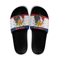 France Christmas Slide Sandals Pere Noel And Pere Fouettard - Wonder Print Shop