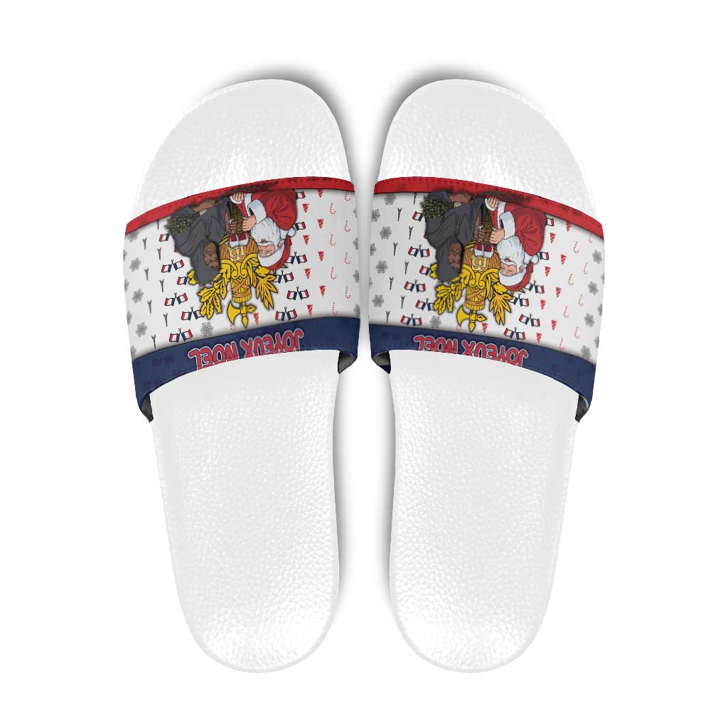 France Christmas Slide Sandals Pere Noel And Pere Fouettard - Wonder Print Shop