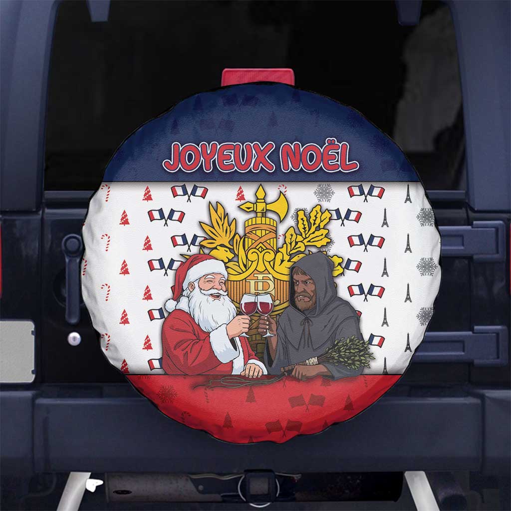 France Christmas Spare Tire Cover Pere Noel And Pere Fouettard - Wonder Print Shop