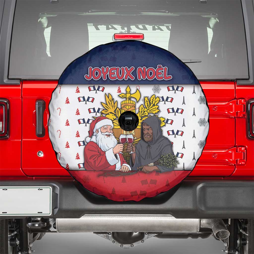 France Christmas Spare Tire Cover Pere Noel And Pere Fouettard - Wonder Print Shop