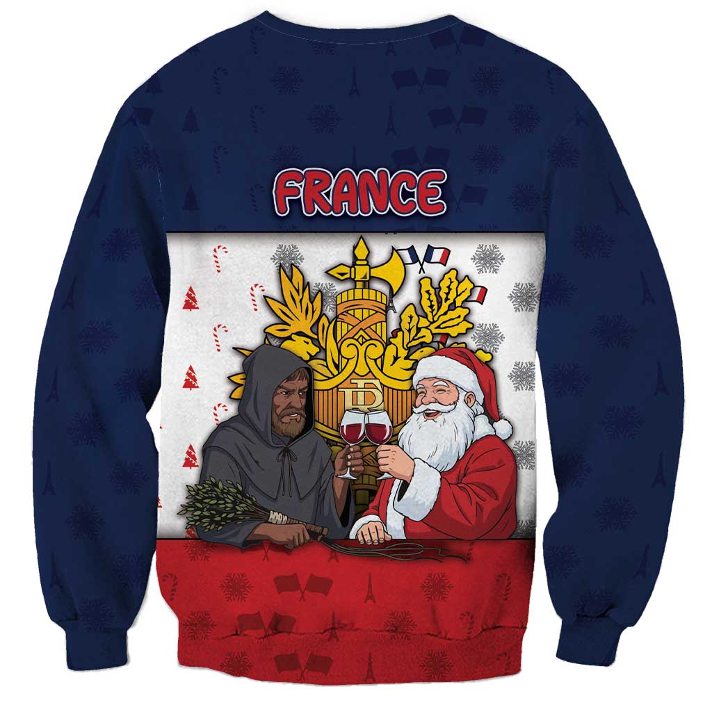 France Christmas Sweatshirt Pere Noel And Pere Fouettard - Wonder Print Shop