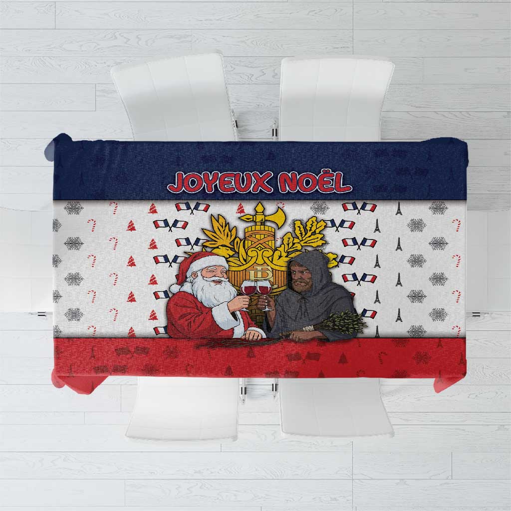 France Christmas Tablecloth Pere Noel And Pere Fouettard - Wonder Print Shop