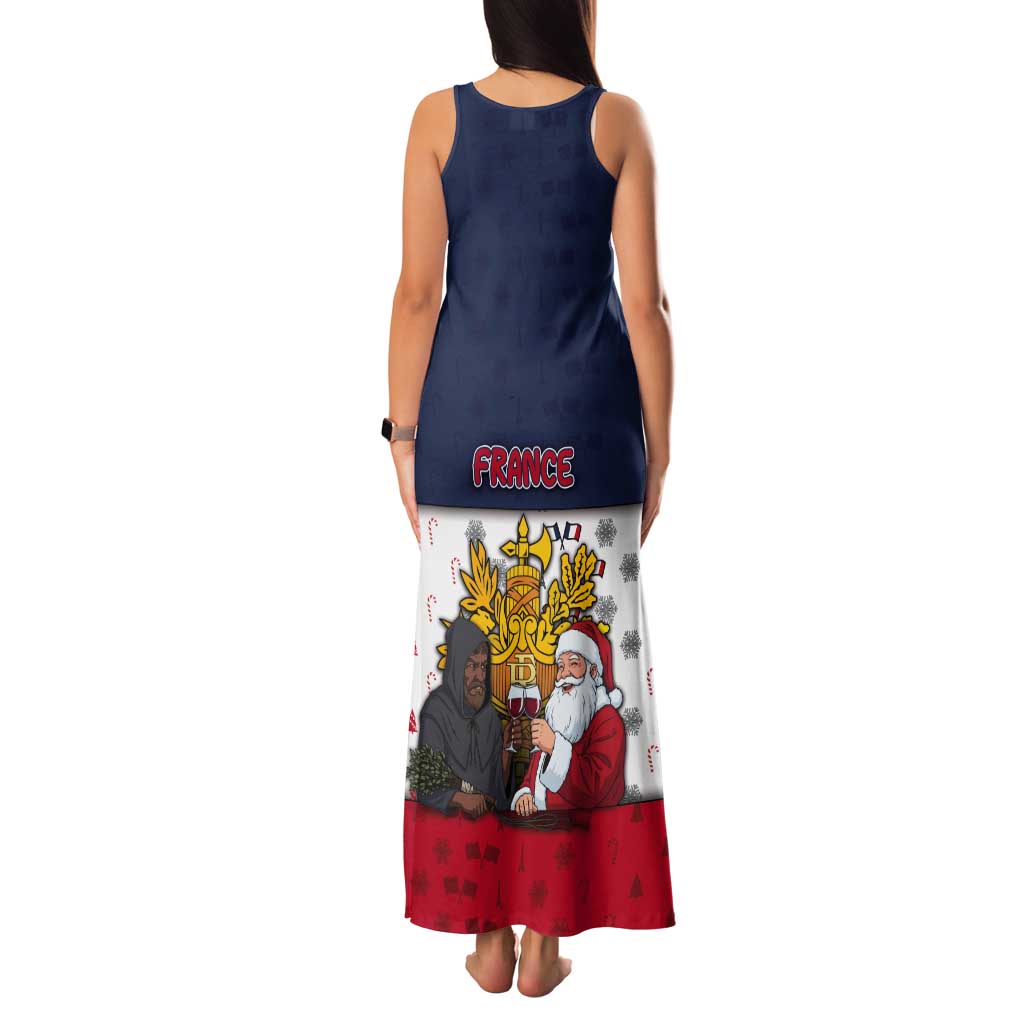 France Christmas Tank Maxi Dress Pere Noel And Pere Fouettard - Wonder Print Shop