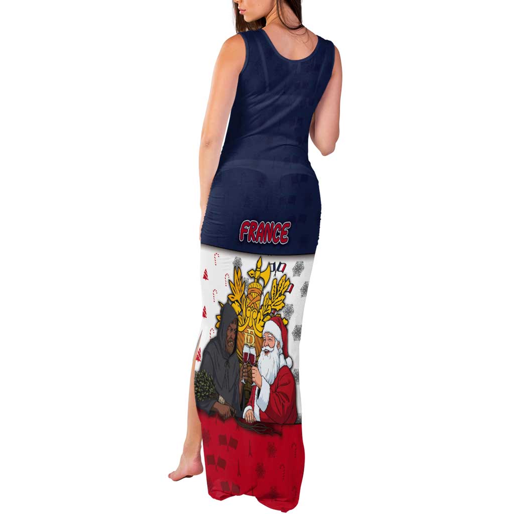 France Christmas Tank Maxi Dress Pere Noel And Pere Fouettard - Wonder Print Shop