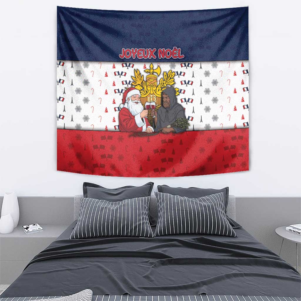 France Christmas Tapestry Pere Noel And Pere Fouettard - Wonder Print Shop