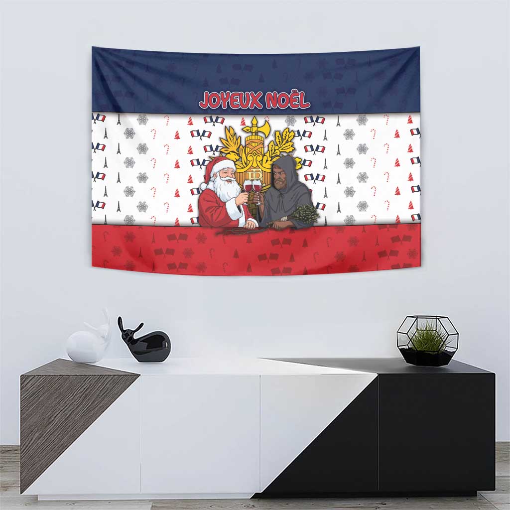 France Christmas Tapestry Pere Noel And Pere Fouettard - Wonder Print Shop
