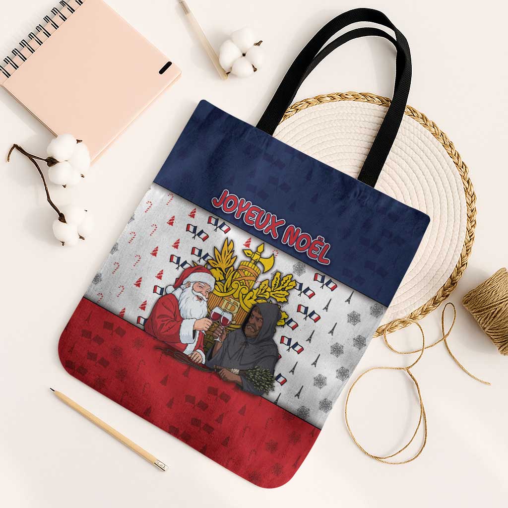 France Christmas Tote Bag Pere Noel And Pere Fouettard - Wonder Print Shop