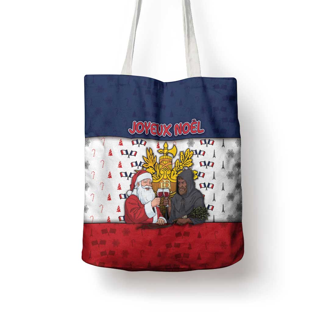 France Christmas Tote Bag Pere Noel And Pere Fouettard - Wonder Print Shop