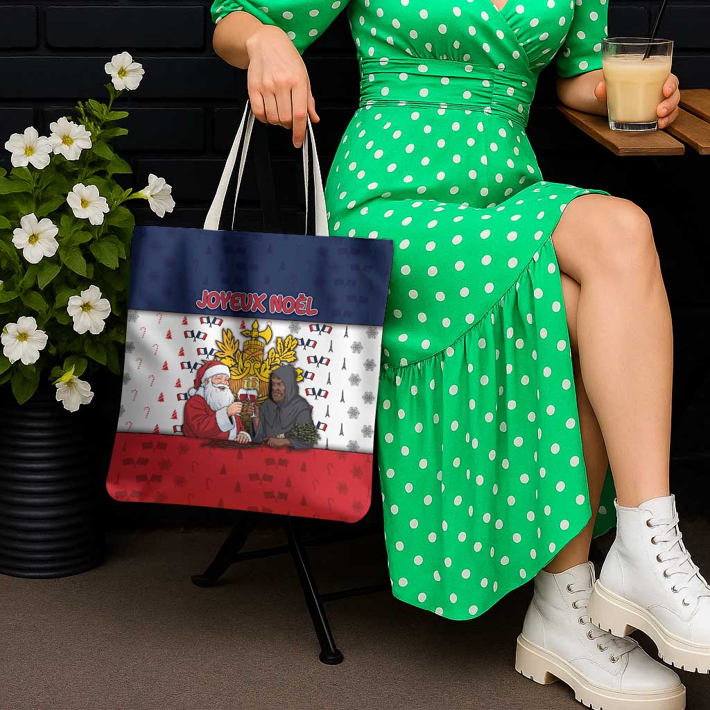 France Christmas Tote Bag Pere Noel And Pere Fouettard - Wonder Print Shop