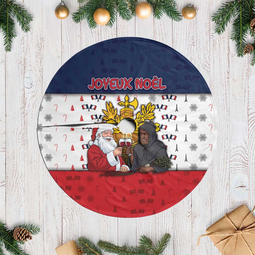 France Christmas Tree Skirt Pere Noel And Pere Fouettard - Wonder Print Shop
