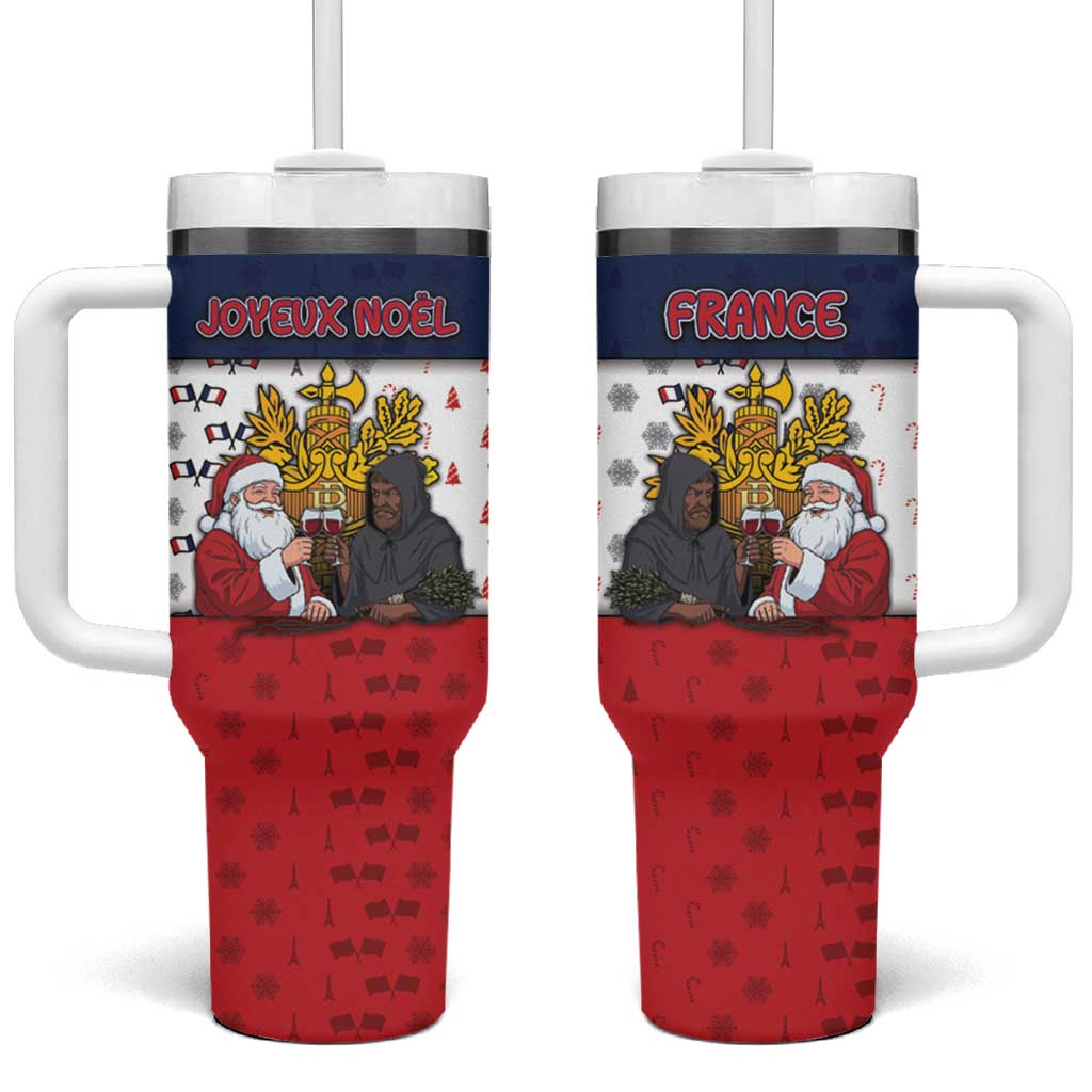 France Christmas Tumbler With Handle Pere Noel And Pere Fouettard - Wonder Print Shop
