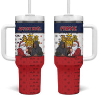 France Christmas Tumbler With Handle Pere Noel And Pere Fouettard - Wonder Print Shop
