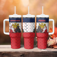 France Christmas Tumbler With Handle Pere Noel And Pere Fouettard - Wonder Print Shop
