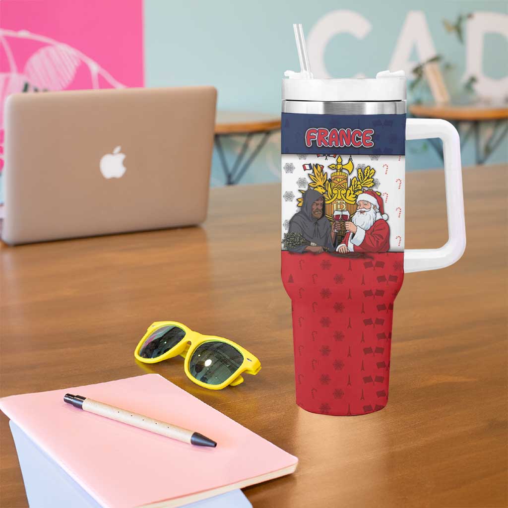 France Christmas Tumbler With Handle Pere Noel And Pere Fouettard - Wonder Print Shop