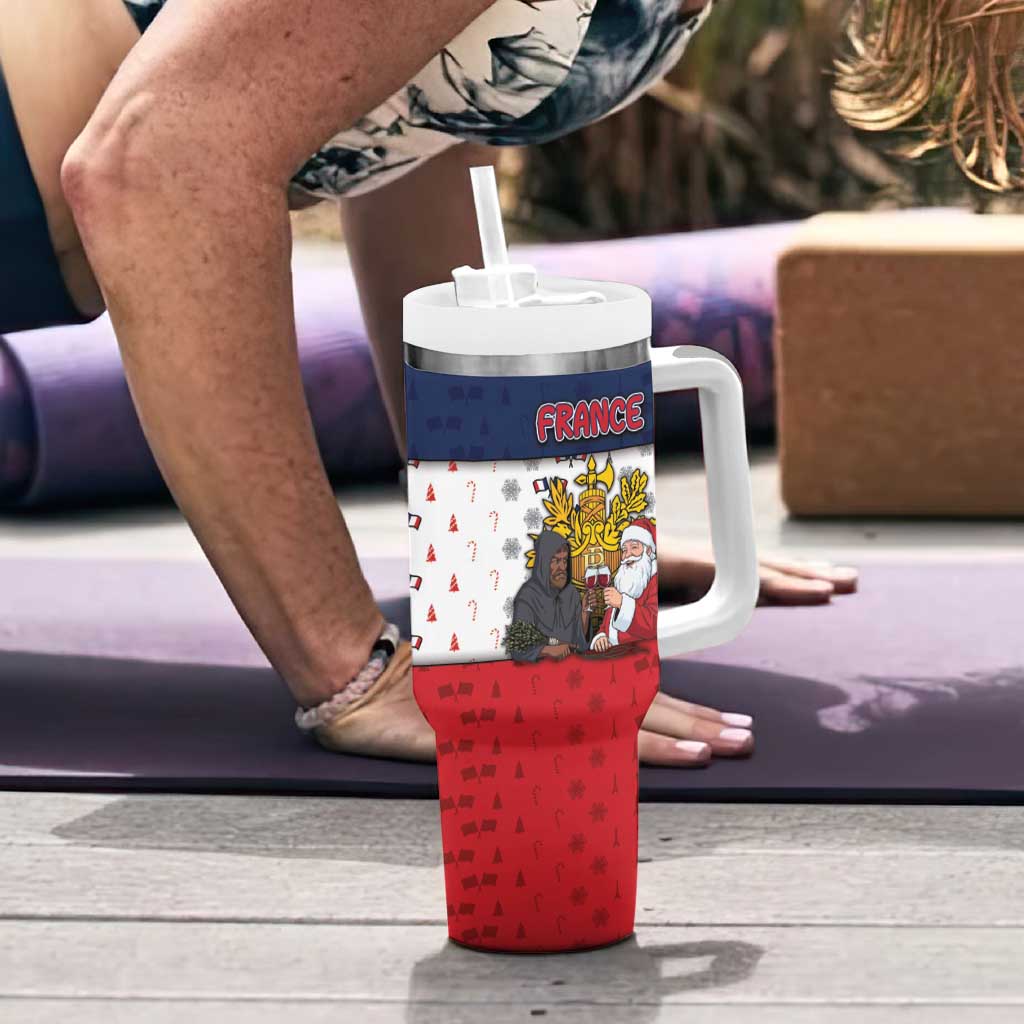 France Christmas Tumbler With Handle Pere Noel And Pere Fouettard - Wonder Print Shop