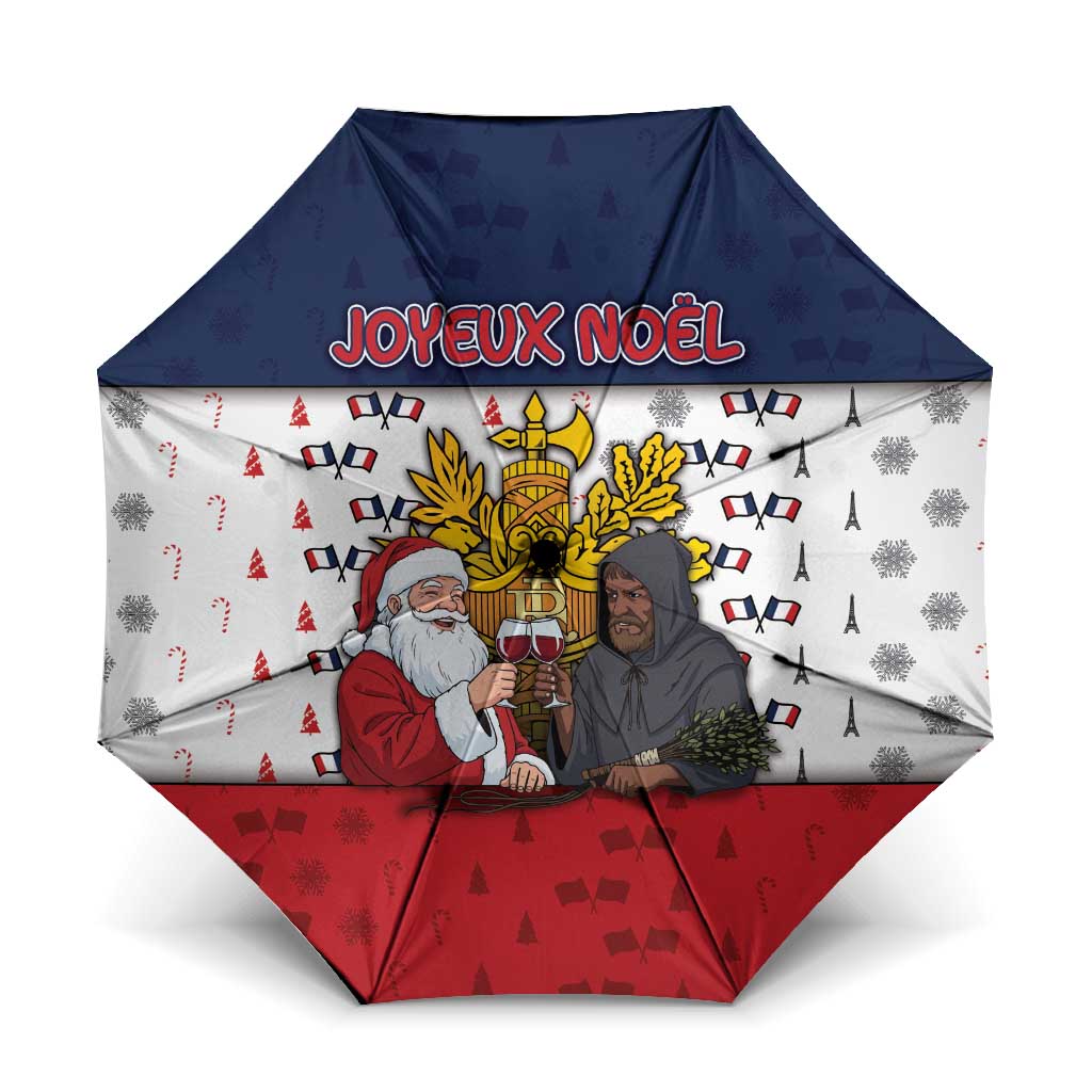 France Christmas Umbrella Pere Noel And Pere Fouettard - Wonder Print Shop