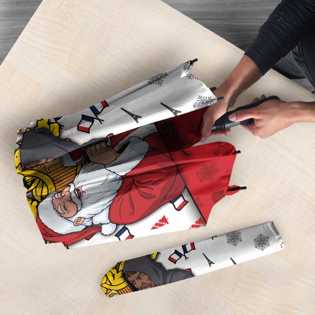 France Christmas Umbrella Pere Noel And Pere Fouettard - Wonder Print Shop