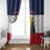 France Christmas Window Curtain Pere Noel And Pere Fouettard - Wonder Print Shop