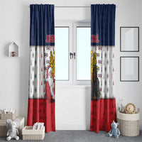 France Christmas Window Curtain Pere Noel And Pere Fouettard - Wonder Print Shop