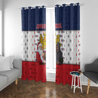 France Christmas Window Curtain Pere Noel And Pere Fouettard - Wonder Print Shop