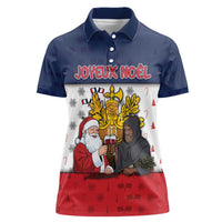 France Christmas Women Polo Shirt Pere Noel And Pere Fouettard - Wonder Print Shop