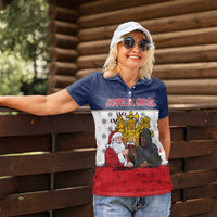 France Christmas Women Polo Shirt Pere Noel And Pere Fouettard - Wonder Print Shop