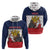 France Christmas Zip Hoodie Pere Noel And Pere Fouettard - Wonder Print Shop