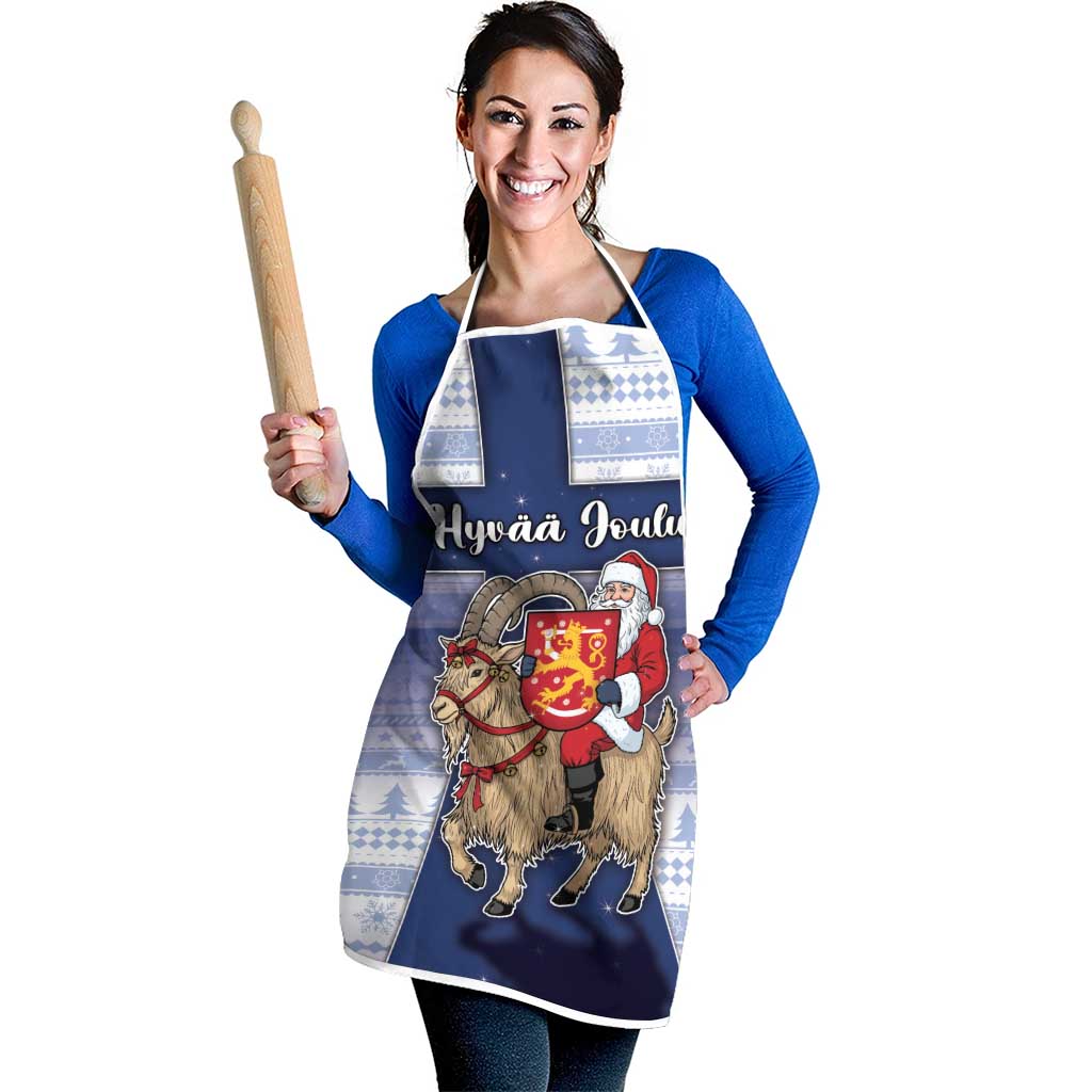 Finland Christmas Apron Joulupukki With Coat Of Arms - Wonder Print Shop