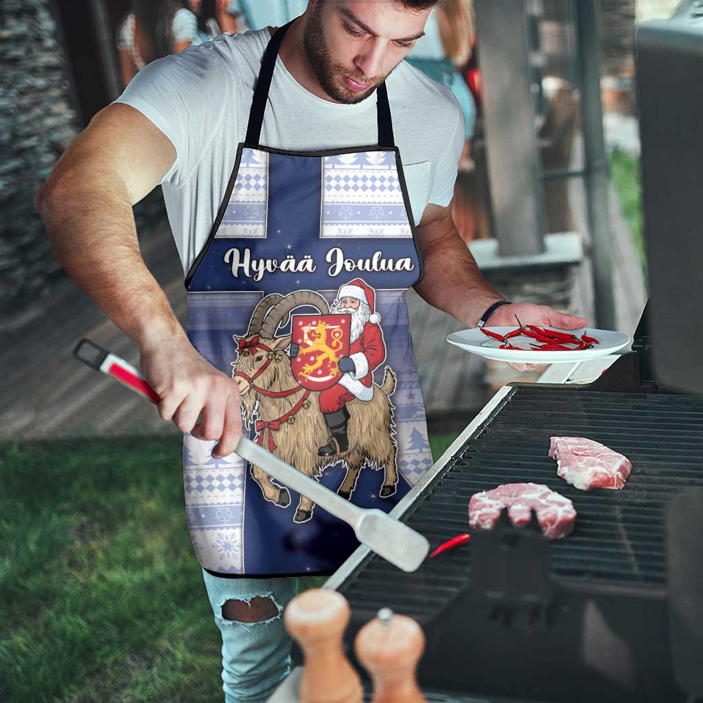 Finland Christmas Apron Joulupukki With Coat Of Arms - Wonder Print Shop