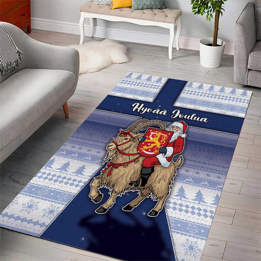Finland Christmas Area Rug Joulupukki With Coat Of Arms - Wonder Print Shop