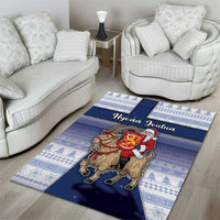 Finland Christmas Area Rug Joulupukki With Coat Of Arms - Wonder Print Shop