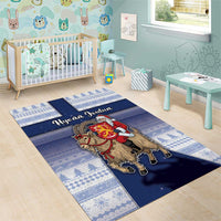Finland Christmas Area Rug Joulupukki With Coat Of Arms - Wonder Print Shop
