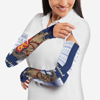 Finland Christmas Arm Sleeves Joulupukki With Coat Of Arms - Wonder Print Shop