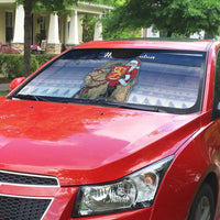 Finland Christmas Auto Sun Shade Joulupukki With Coat Of Arms - Wonder Print Shop