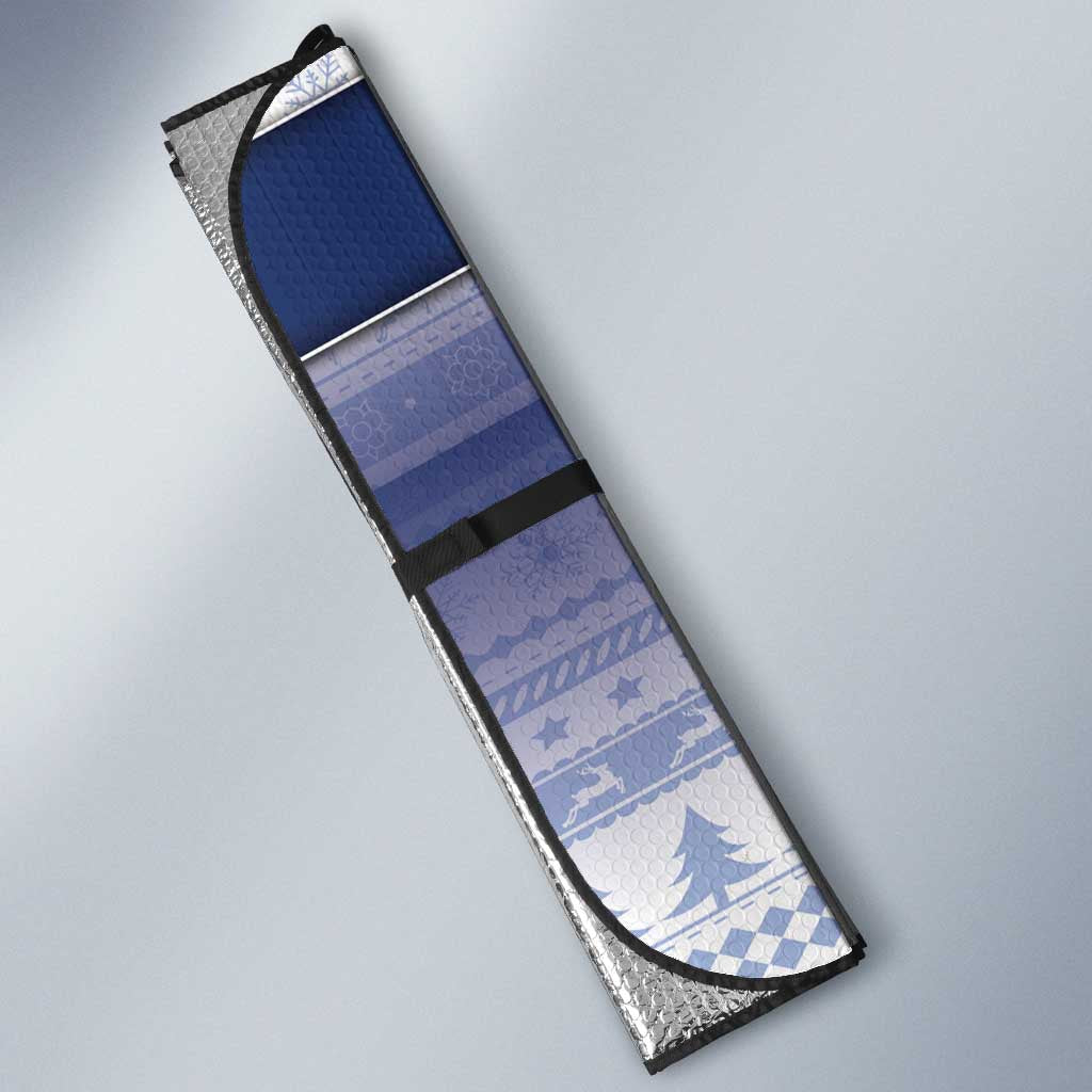 Finland Christmas Auto Sun Shade Joulupukki With Coat Of Arms - Wonder Print Shop