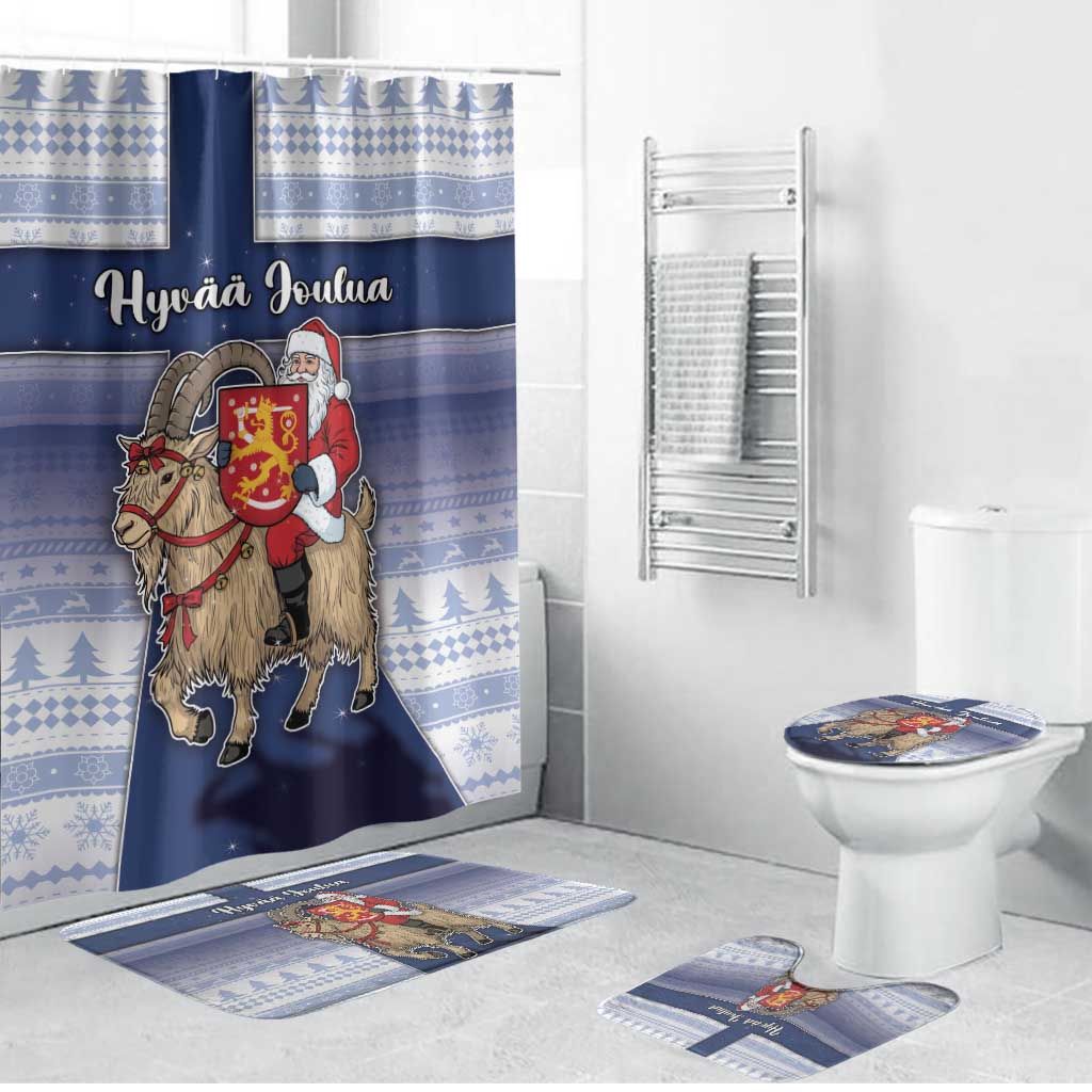 Finland Christmas Bathroom Set Joulupukki With Coat Of Arms - Wonder Print Shop